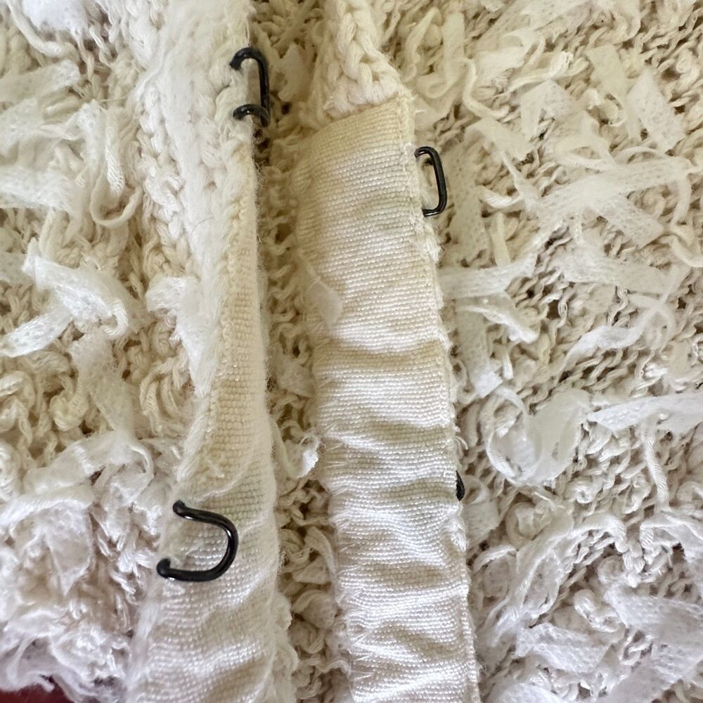 Nic + Zoe Open Cardigan Cream Fuzzy Size M Cropped - Picture 6 of 7